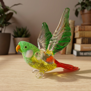 Nuevo adorno de cristal de Murano soplado a mano, estilo Art Deco, con diseño de pavo real, para decoración del hogar en Diwali y bodas. - Product Image 5