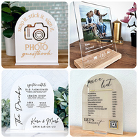 Présentoir de Table Personnalisé en Acrylique Présentoir de Menu de Table d'Affaires Cartes et Cadeaux Enseigne en Acrylique