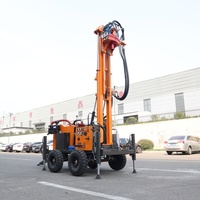 Foreuse de puits portable à roues SM200 à couple élevé, alimentée au diesel, hydraulique, pour une profondeur de forage de 200 m, pour usage agricole
