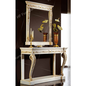 <span class=keywords><strong>Console</strong></span> vintage de luxe en bois <span class=keywords><strong>massif</strong></span> sculpté Consoles d'entrée de style classique faites à la main avec miroir pour le salon - Product Image 3