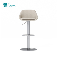 Usine directe jambe haute disque rond levage rotatif réglable meubles commerciaux bureau zone de rupture tabouret de Bar pour cantine