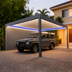 Abri de voiture en alliage d'aluminium industriel, imperméable, facile à assembler, design résistant au vent, panneaux anti-UV, abri de stationnement pour voiture - Product Image 4