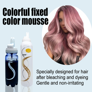 Kuda Feng-<span class=keywords><strong>Mousse</strong></span> fixatrice de couleur-Convient aux <span class=keywords><strong>cheveux</strong></span> décolorés de niveau 8, la couleur s'estompe après 4 lavages, soins capillaires multicolores à la mode - Product Image 2