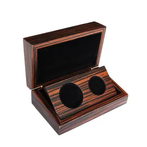 定制木制纪念币收藏礼品盒斜面展示盒
