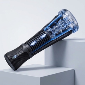 Anneaux péniens vibrants étanches à commande par application, avec aspiration puissante, et godet de masturbation électrique pour hommes - Product Image 1