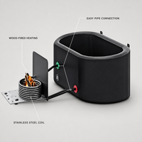 Bain à remous gonflable portable rond chauffé au bois, spa extérieur sans électricité, bain froid pour la récupération à domicile et en salle de sport