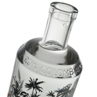 Jingbo-botella de vidrio personalizada, Ron en miniatura, botellas de ron únicas