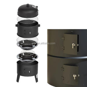 SEJR 3 ב 1 חיצוני ברביקיו פחם גריל שחור נייד מנגל מעשן גריל - Product Image 2