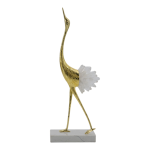 Scultura di Uccello in Piedi con Base in Marmo per Decorazione Casa e Ufficio, Elemento d'Arredo per Tavolo, Soggiorno, Bagno e Bancone - Product Image 5