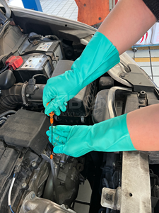 Gants en <span class=keywords><strong>latex</strong></span> vert long brassard personnalisé résistant aux produits chimiques caoutchouc sécurité robuste nitrile travail - Product Image 3