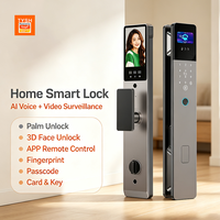 TYSH Biometric Ai Smart Lock Pengenal Wajah 3D, Pengenal Telapak Tangan, Sidik Jari, Kata Sandi, Tuya WiFi, Paduan Aluminium, Pasokan Pabrik OEM
