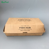 Papier pliant biodégradable personnalisé boîtes à hot-dog frites gaufrage laminé mat UV emballage rigide écologique