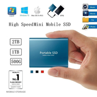 SSD Portátil de Alta Velocidad al por Mayor de 64GB/128GB/256GB/512GB/1T/2T/3T/4T/5T, SSD Móvil de 1T 350MB/S para Computadora