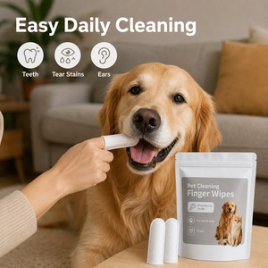 Lot de 50 lingettes nettoyantes pour animaux de compagnie pour chiens et chats – Soin quotidien des yeux, des dents et des oreilles - Product Image 6