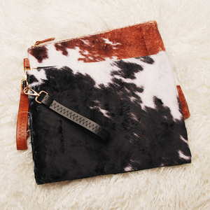 Cow Hide Printed Wristlet Purse Hand Clutch Wallet <strong>Bag</strong> Cosmetic Makeup <strong>Bag</strong> <strong>Accessories</strong> Organize <strong>Bags</strong> With Zipper DOM-1141431 - Product Image 1