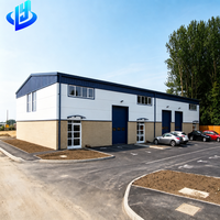 Bâtiment préfabriqué moderne en structure acier, idéal pour atelier, entrepôt, garage ou abri, avec garantie d'un an - Vente chaude