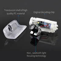 DXZ 2 pièces, certifié CE, éclairage de porte de voiture 12V, lampe de bienvenue LED avec logo automobile pour Infiniti Q50/Q60/Q70/QX50/QX56/QX70/QX80/FX37