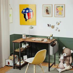 Escritorios de ordenador de oficina en casa <span class=keywords><strong>con</strong></span> <span class=keywords><strong>cajones</strong></span>, estantería, <span class=keywords><strong>escritorio</strong></span> de mesa de estudio para estudiantes - Product Image 2