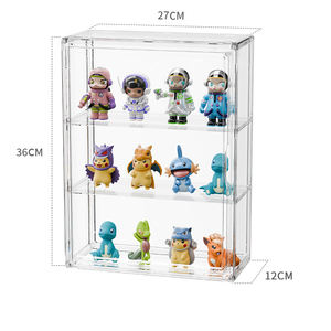 DAYOOH Şeffaf Plastik Oyuncaklar El Yapımı Sergi Kutusu İstiflenebilir Masaüstü Düzenleyici 2 Katlı Aksiyon Figürleri Sergi Konteyneri - Product Image 1