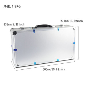 Yixin Aluminum Alloy <b>Tool</b> <b>Box</b> Double Layer Thickened Flip Top Hardcase For Instrument <b>Storage</b> - Product Image 2