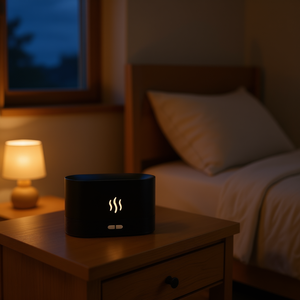 Difusor ultrasónico de aceites esenciales con aroma, 120 ml, vapor frío, luces nocturnas de 7 colores, sonidos relajantes, humidificador de mesa - Product Image 2