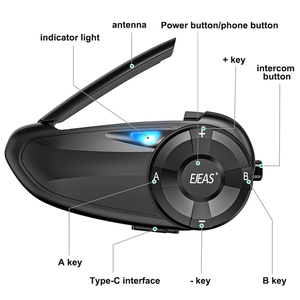 Dispositivo de Comunicación para Motocicleta <span class=keywords><strong>EJEAS</strong></span> <span class=keywords><strong>Q7</strong></span>, Intercomunicador para Casco de Motocicleta - Product Image 2