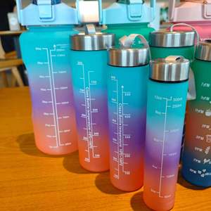 Juego de 4 Tazas Deportivas de Acero Inoxidable Ecológicas, Color Degradado, Portátiles, con Asa y Pajita, para Gimnasio, Fitness, Camping, Motivacionales - Product Image 4