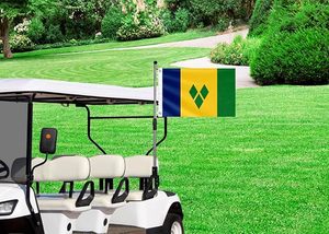 Drapeau de <span class=keywords><strong>la</strong></span> Sainte-<span class=keywords><strong>Vincentienne</strong></span> et des Grenadines, petit drapeau marin Vincentien aux couleurs vives, bannière avec 2 œillets en laiton à l'extérieur - Product Image 2