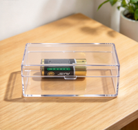 Boîte en plastique PS transparente avec couvercle, taille personnalisée, conteneur en plastique transparent PS pour l'emballage de produits ménagers