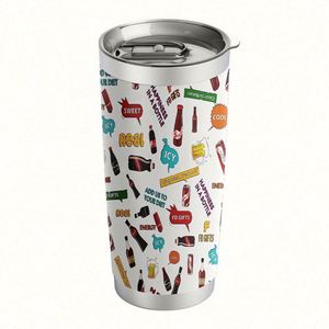 Gobelet isotherme en acier inoxydable à double paroi, 20 oz, mince et droit, pour café de voyage, idéal pour les articles promotionnels - Product Image 1