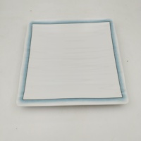 Ensemble de vaisselle en mélamine durable de haute qualité avec vagues carrées sans BPA assiettes à motif personnalisable bol pour restaurants hôtels