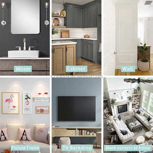 Adhésif flexible de garniture de décoration de bande de bord de tuile de bande d'or de mur de PVC pour le miroir de porte de plafond - Product Image 6