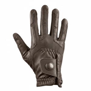 2025 respirant équestre en cuir gants d'équitation dernier doigt complet extérieur Logo personnalisé course de chevaux gant d'équitation pour hommes - Product Image 1