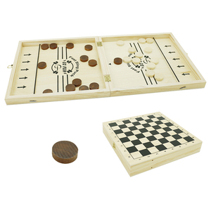 Gioco 4 in 1 Pieghevole: Sling Puck, Dama, Scacchi e Nine Men's Morris - Product Image 6