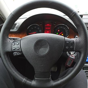 <span class=keywords><strong>Funda</strong></span> deportiva de cuero de microfibra cosida a mano para <span class=keywords><strong>volante</strong></span> de coche para Volkswagen <span class=keywords><strong>Golf</strong></span> <span class=keywords><strong>5</strong></span> Mk5 Passat B6 Jetta <span class=keywords><strong>5</strong></span> Mk5 Tiguan 2007-2011 - Product Image 6