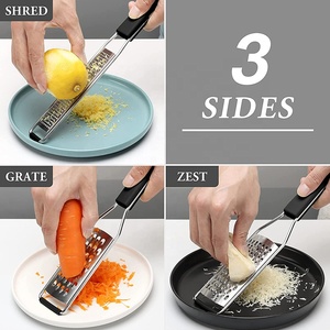 Stainless Steel Multifunction <strong>Fine</strong> <strong>Grater</strong> Zester Garlic Chopper Nutmeg/Spice Grinder Non-slip Grip Smart Design Multi-Piece Tool - Product Image 5
