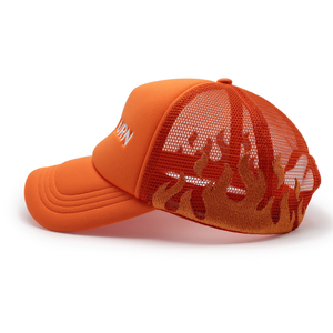 Casquette brodée polyester camo orange blaze taille unique