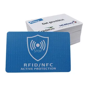 Hotsale Anti skimming card shield 13.56Mhz Security Credit Card Protector RFID Blocking Card