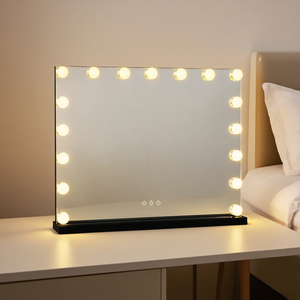 Chuyên nghiệp 10x Magnifying LED bàn trang điểm gương trang điểm thông minh mờ của nhà sản xuất phòng ngủ Máy tính để bàn máy tính để bàn gương - Product Image 3