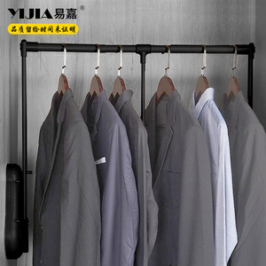Adjustable Hanging Rod Telescopic <b>Clothes</b> Rack Black Wardrobe Organizer Aluminum Alloy Standing Type Clothing <b>Storage</b> - Product Image 3