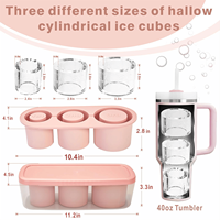 Moules à glace cylindriques en silicone de qualité alimentaire, écologiques, réutilisables, sans BPA, lavables au lave-vaisselle, faciles à nettoyer, antiadhésifs XYF