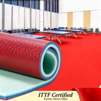 HANLI 4,5mm Gem-Textur Indoor Tischtennis-Rollboden aus PVC, Wärmedämmende Umweltfreundliche CE-Zertifizierte Bodenmatte