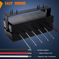 Panel saklar Rocker Universal, Voltmeter USB 3.0 pengisian cepat 5 v-24 V dan 1 Gang untuk kendaraan laut dan truk (merah)