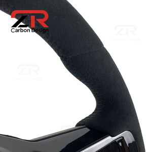 Volante Deportivo de Fibra de Carbono y Gamuza Negra para <span class=keywords><strong>Land</strong></span> <span class=keywords><strong>Rover</strong></span> Range <span class=keywords><strong>Rover</strong></span> Defender L663 110 90 Vogue L405 <span class=keywords><strong>Rover</strong></span> Evoque - Product Image 2