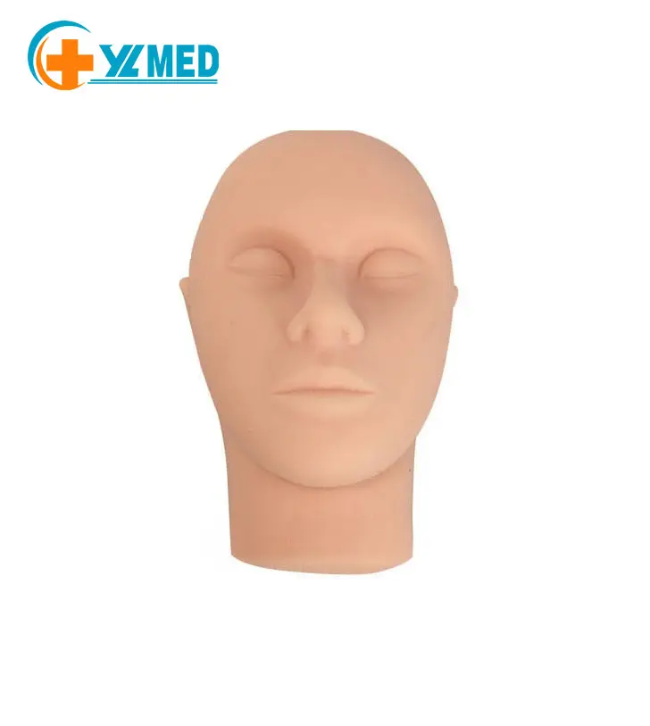 رأس بشري التجميل الجلد خياطة الوجه حقن مايكرو-نموذج كامل سيليكون رئيس العفن