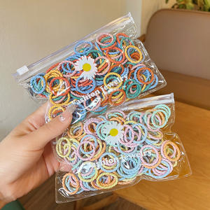 Paquete de 100 Unidades de Pequeñas Bandas Elásticas para el Cabello, Bandas de Goma de Colores para Bebés - Product Image 3