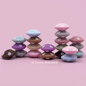 Perles en silicone en forme d'abacus de 24 mm, couleur macaron, en résine époxy, perles lâches pour la dentition des bébés - Product Image 2
