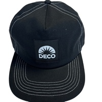 Casquette de baseball non structurée à 5 panneaux en 100 % coton avec logo brodé personnalisé, casquette de papa à visière plate
