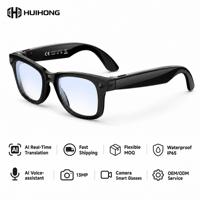 Lunettes IA multimodales HUIHONG W620PRO avec caméra arrière 13 MP et lentille en verre pour traduction en temps réel