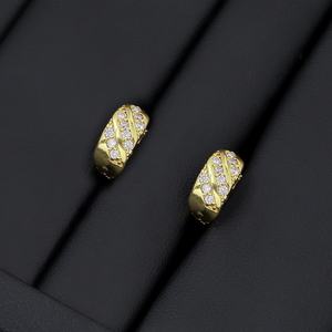 ต่างหูห่วงทองชุบ 24K คุณภาพสูง JXX ดีไซน์ทันสมัย ประดับเพชรซิร์คอน ของขวัญสุดเพอร์เฟกต์สำหรับผู้หญิง - Product Image 4